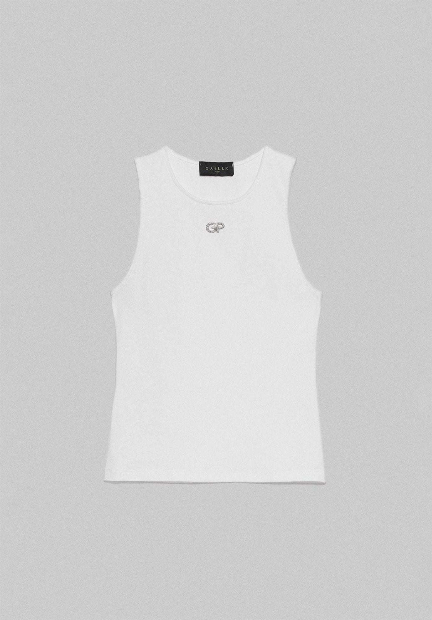 White Sleeveless T-Shirt