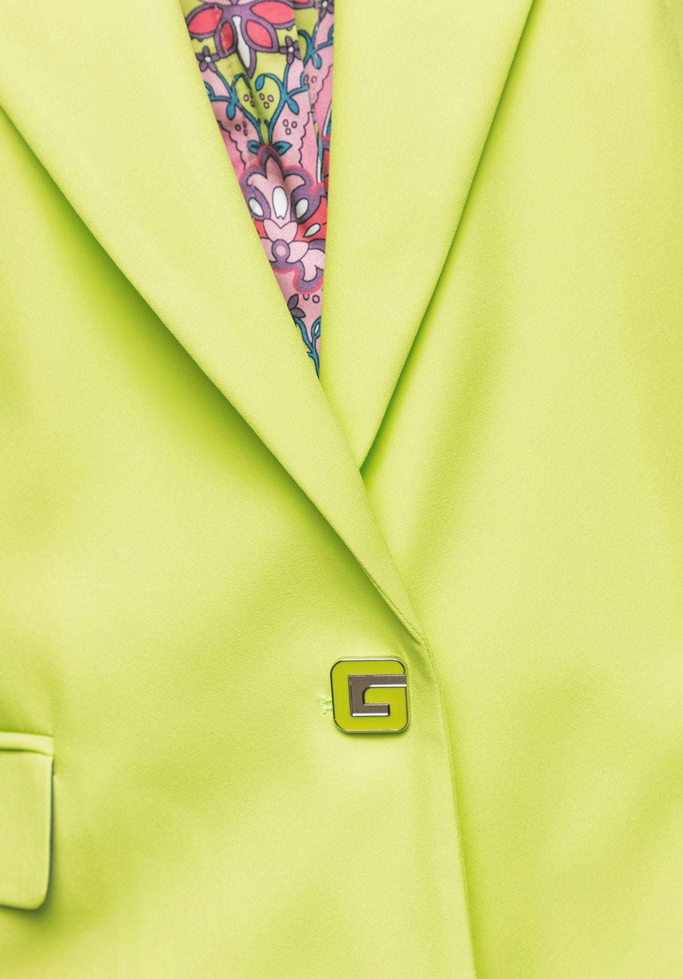 Single-Breasted Green Jacket