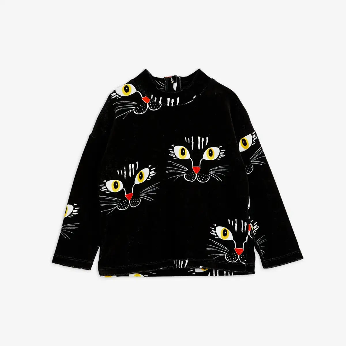 Cat Face Velour Sweater