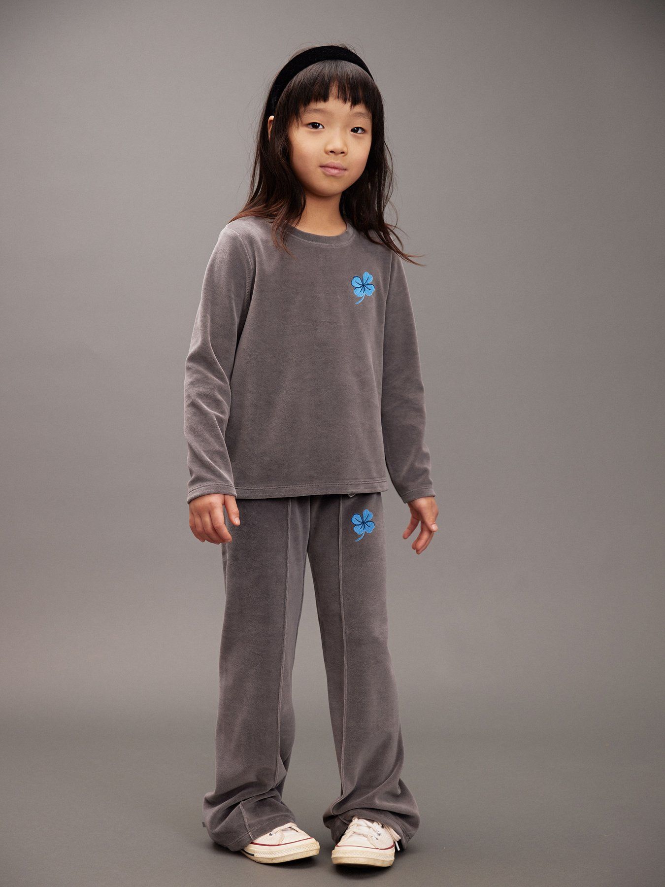 Clover Velour Flared Trousers