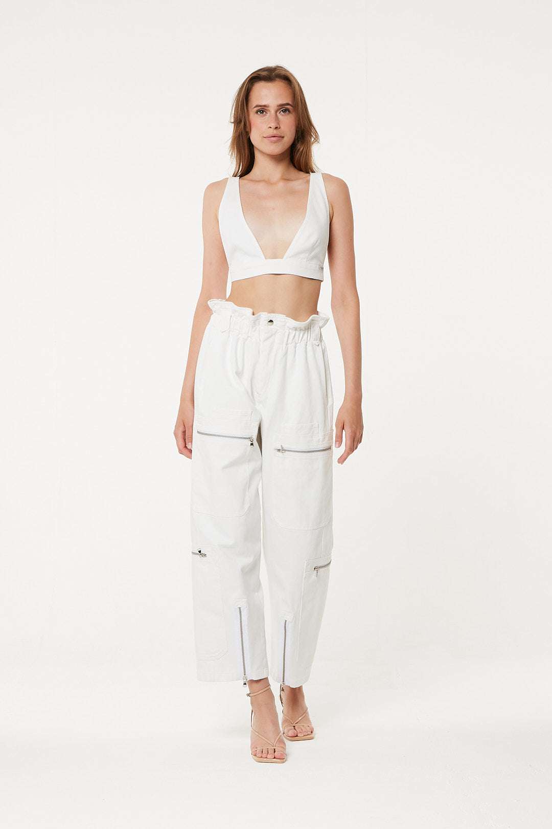 Cargo Zip Denim Pants