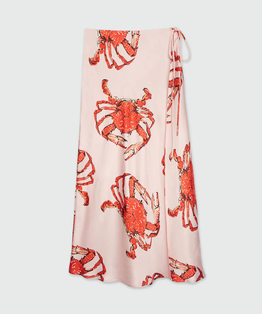 Fluid Midi Skirt With Print