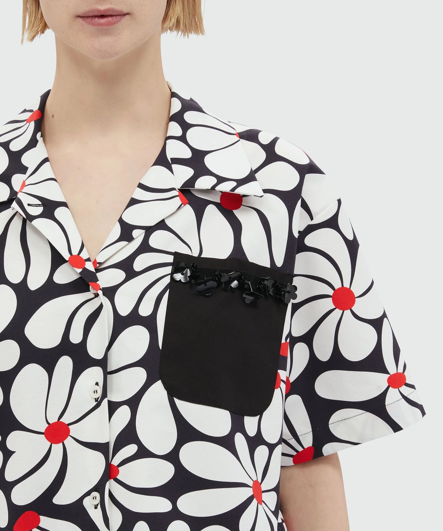 Black And White Daisies Shirt