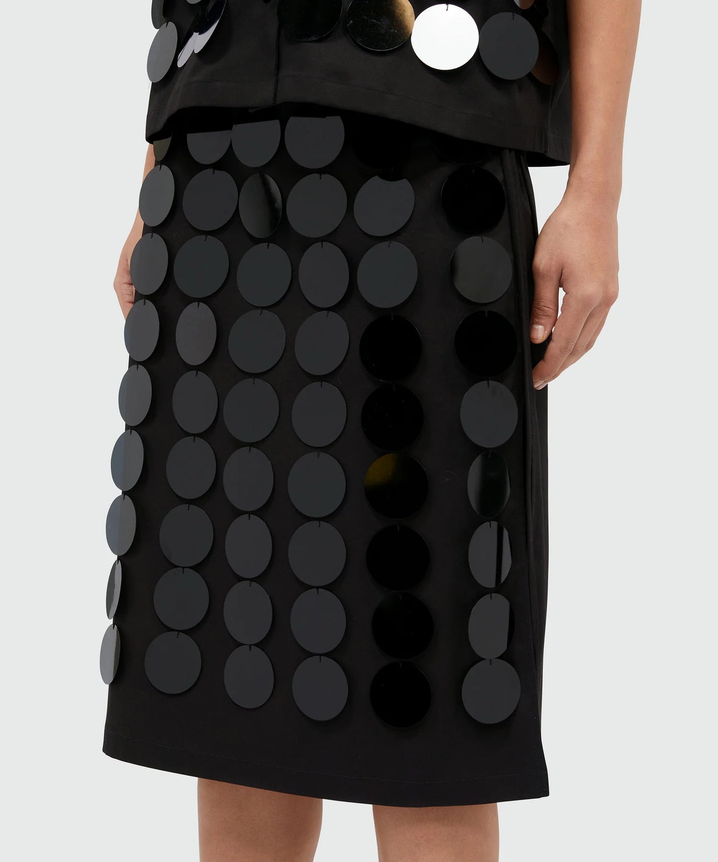 Black Sequins Skirt