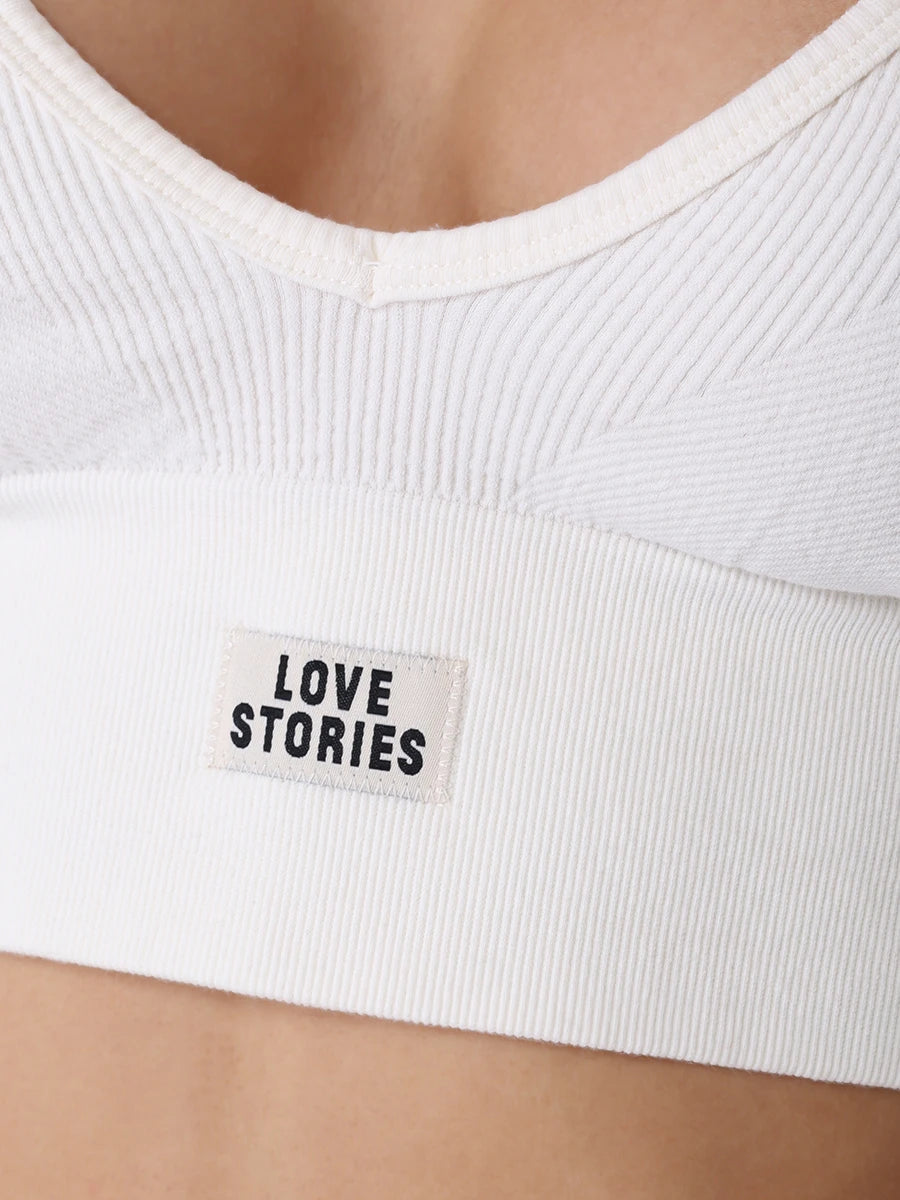 Posey White Sporty Bralette