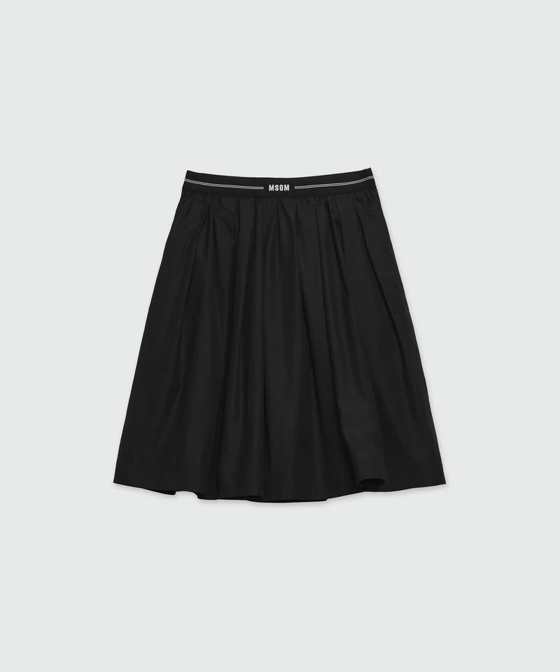 Black Waistband Logo Skirt