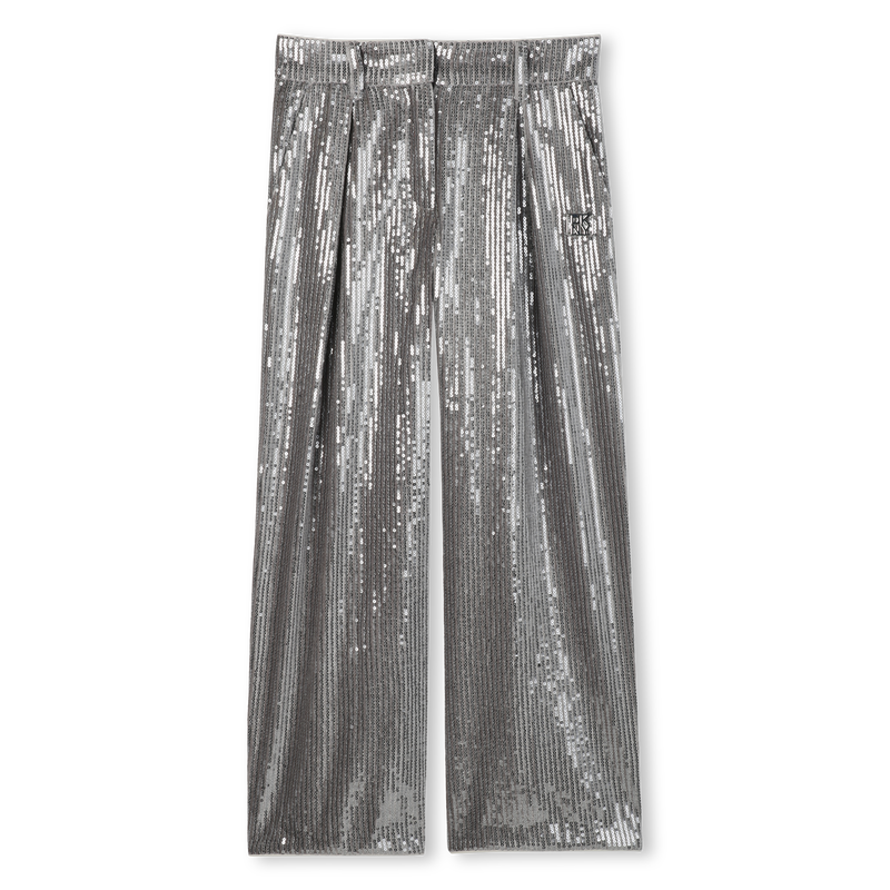 Pants Embellished With Silver Sequins