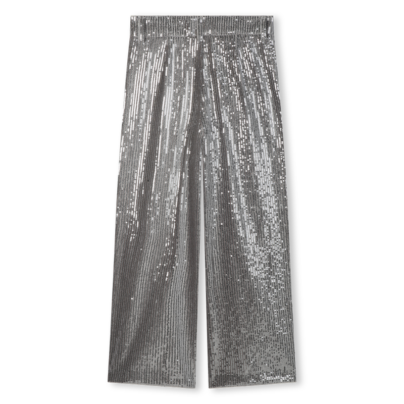 Pants Embellished With Silver Sequins
