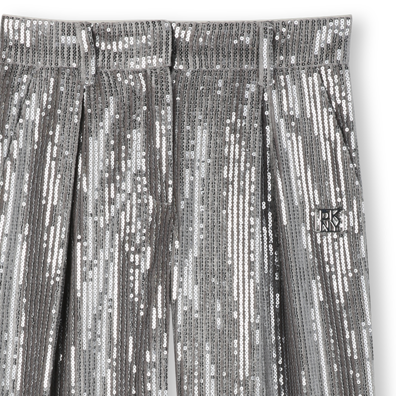 Pants Embellished With Silver Sequins