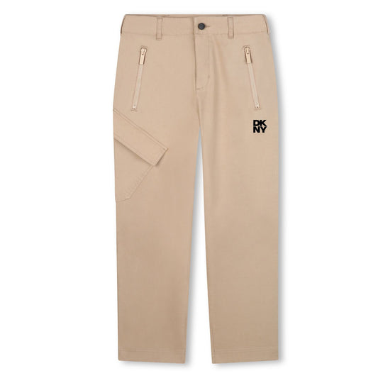 Beige Logo Trousers