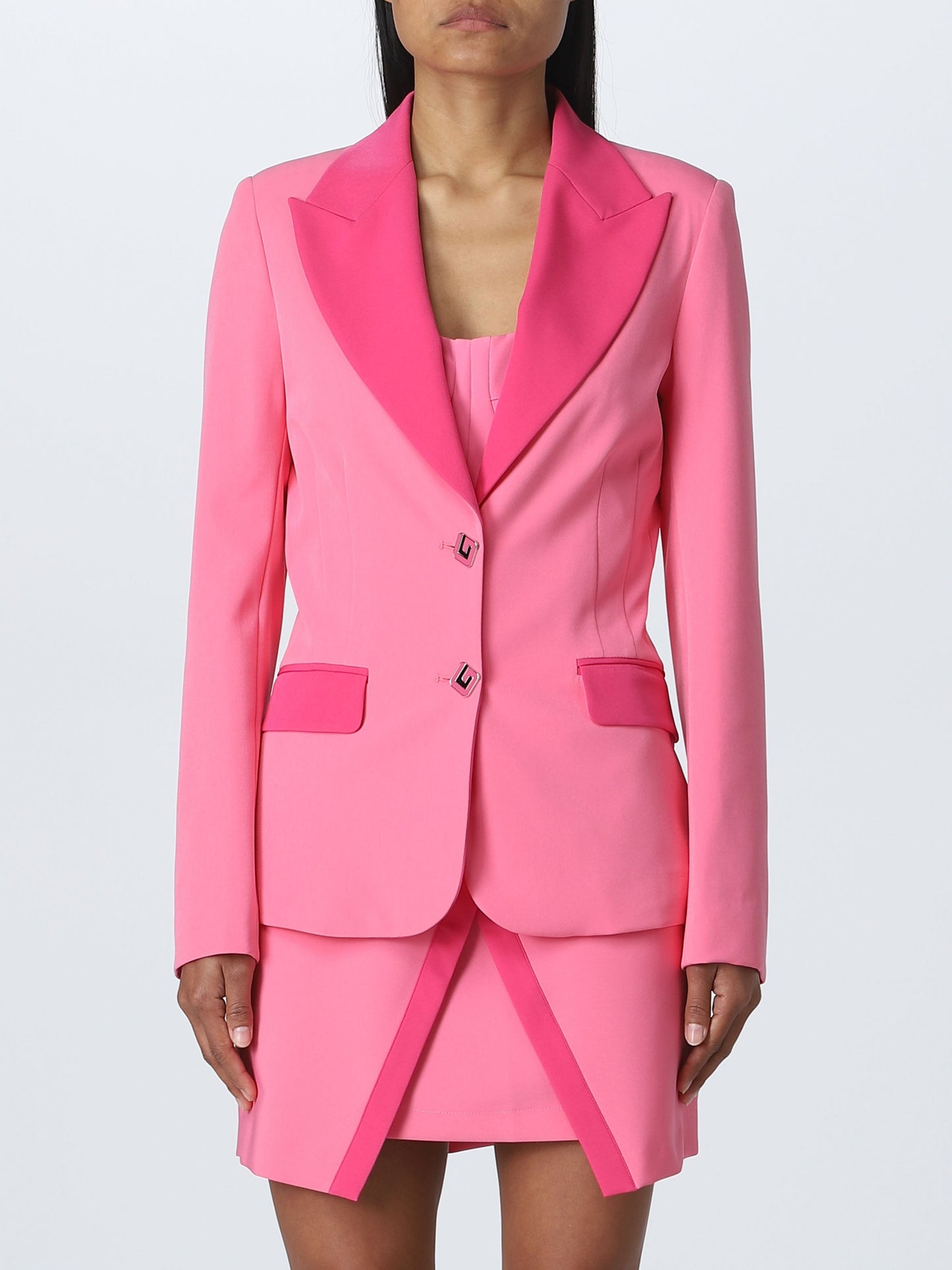 Single-Breasted Pink Jacket