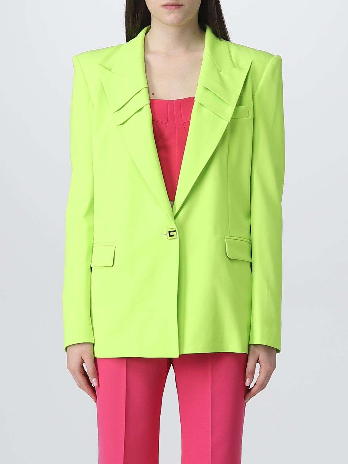 Single-Breasted Green Jacket
