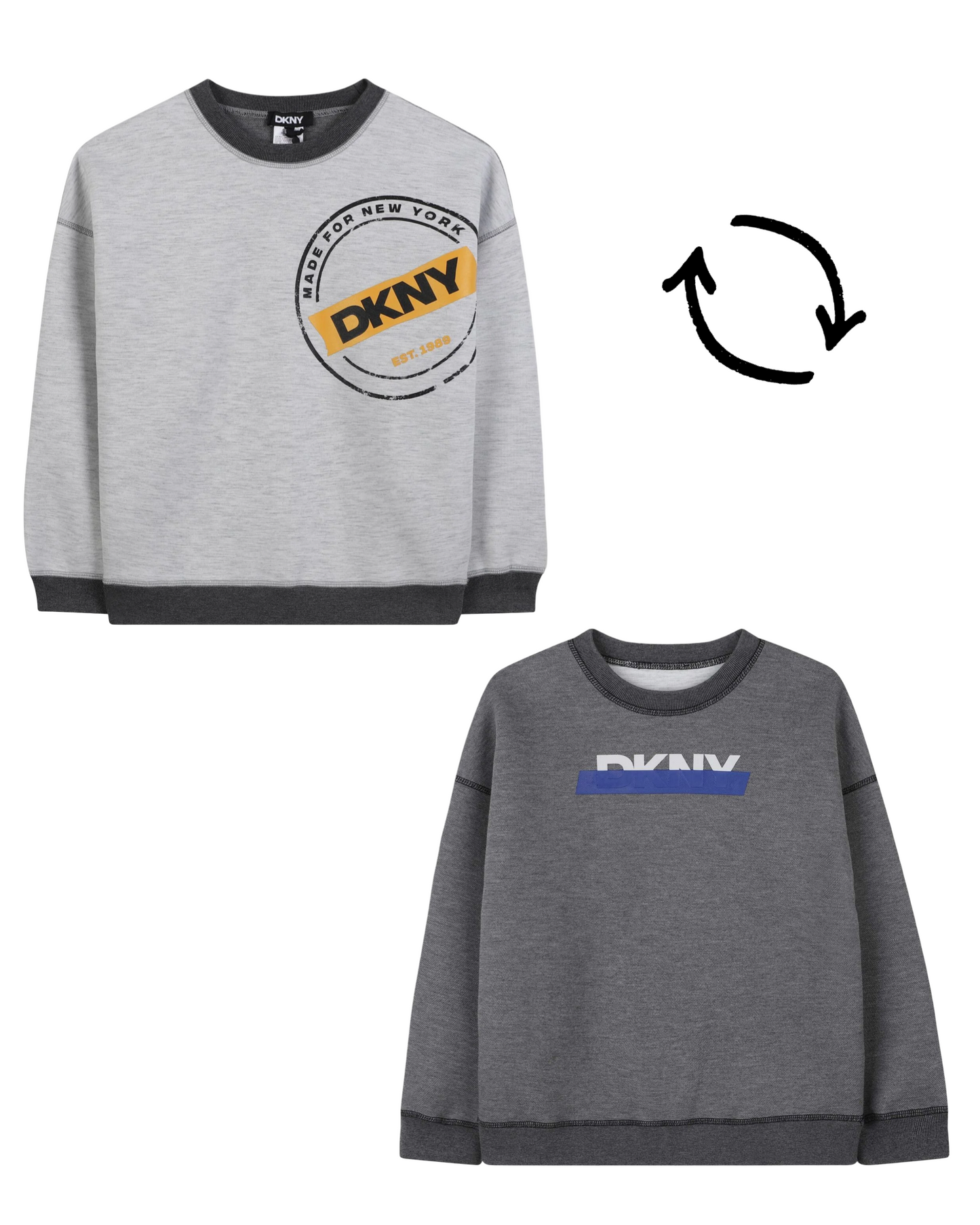 Grey Logo Reversible Sweater