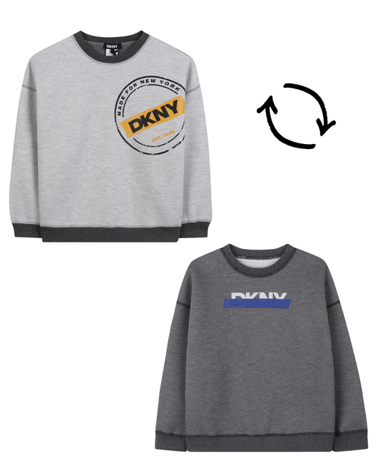 Grey Logo Reversible Sweater