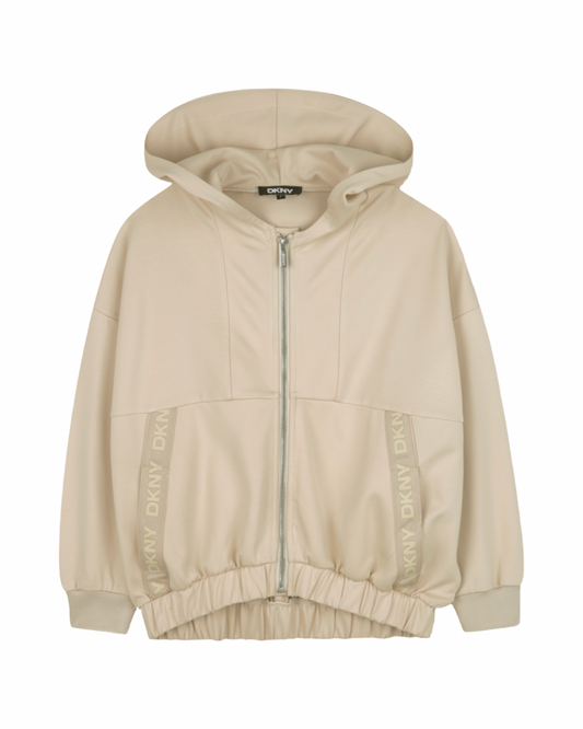 Logo Pockets Hooded Cardigan