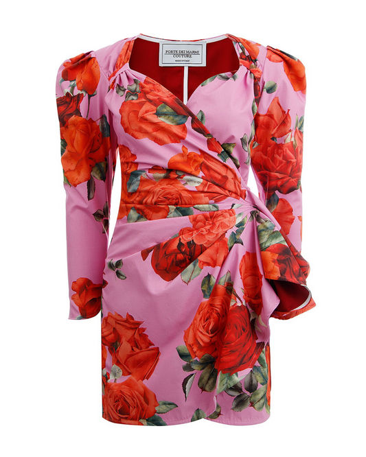 Floral Print Long-Sleeve Dress