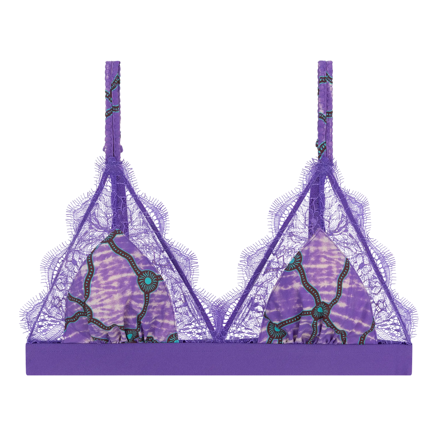 Love Lace Purple Delicate Triangle Bralette