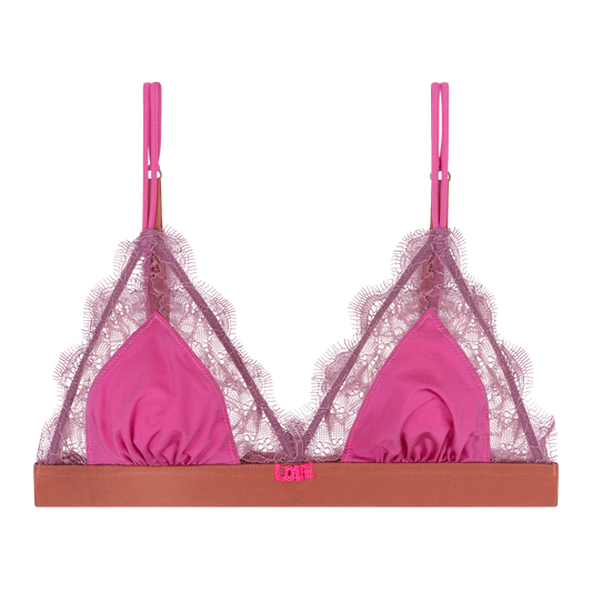 Love Lace Pink Triangle Bralette
