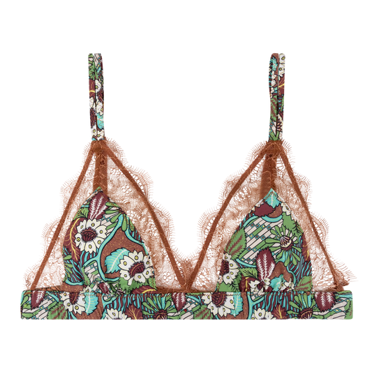 Love Lace Floral Print Bralette