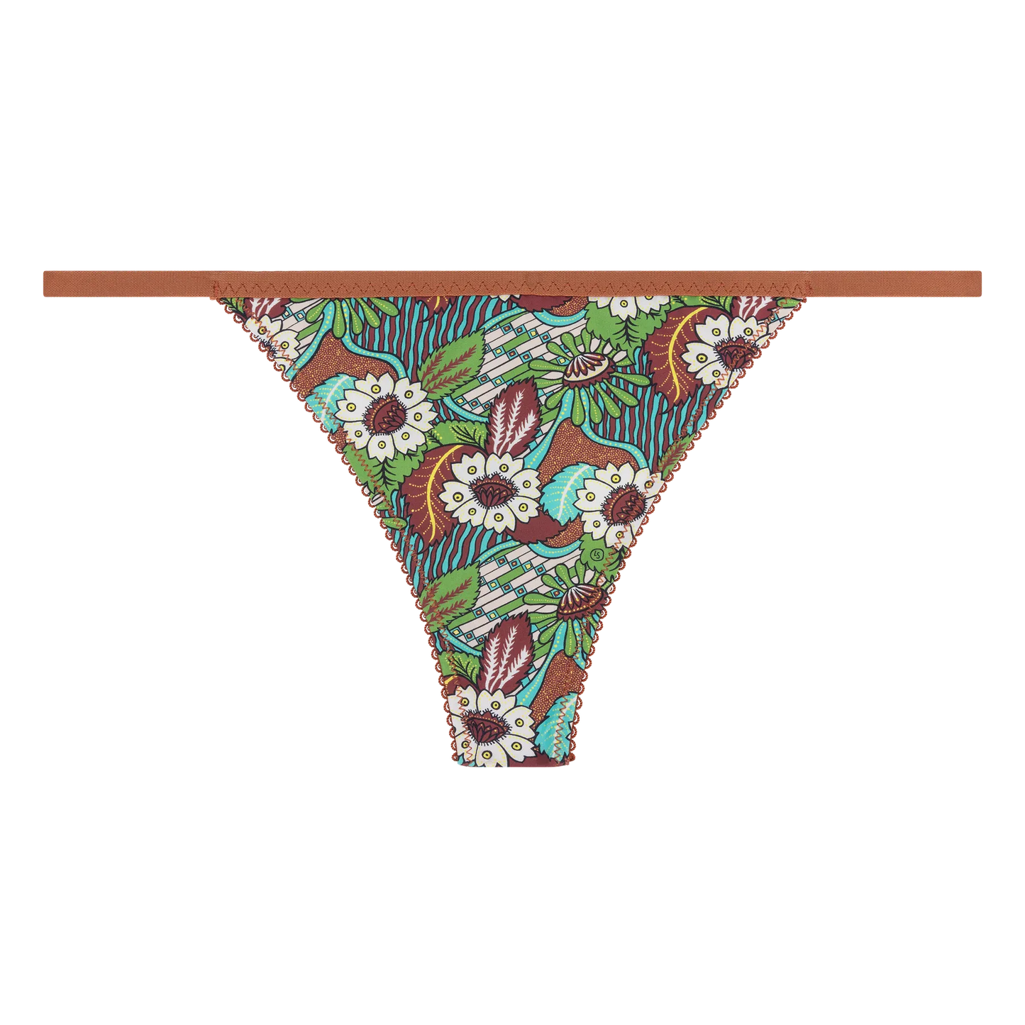 Roomservice Floral Print String Briefs
