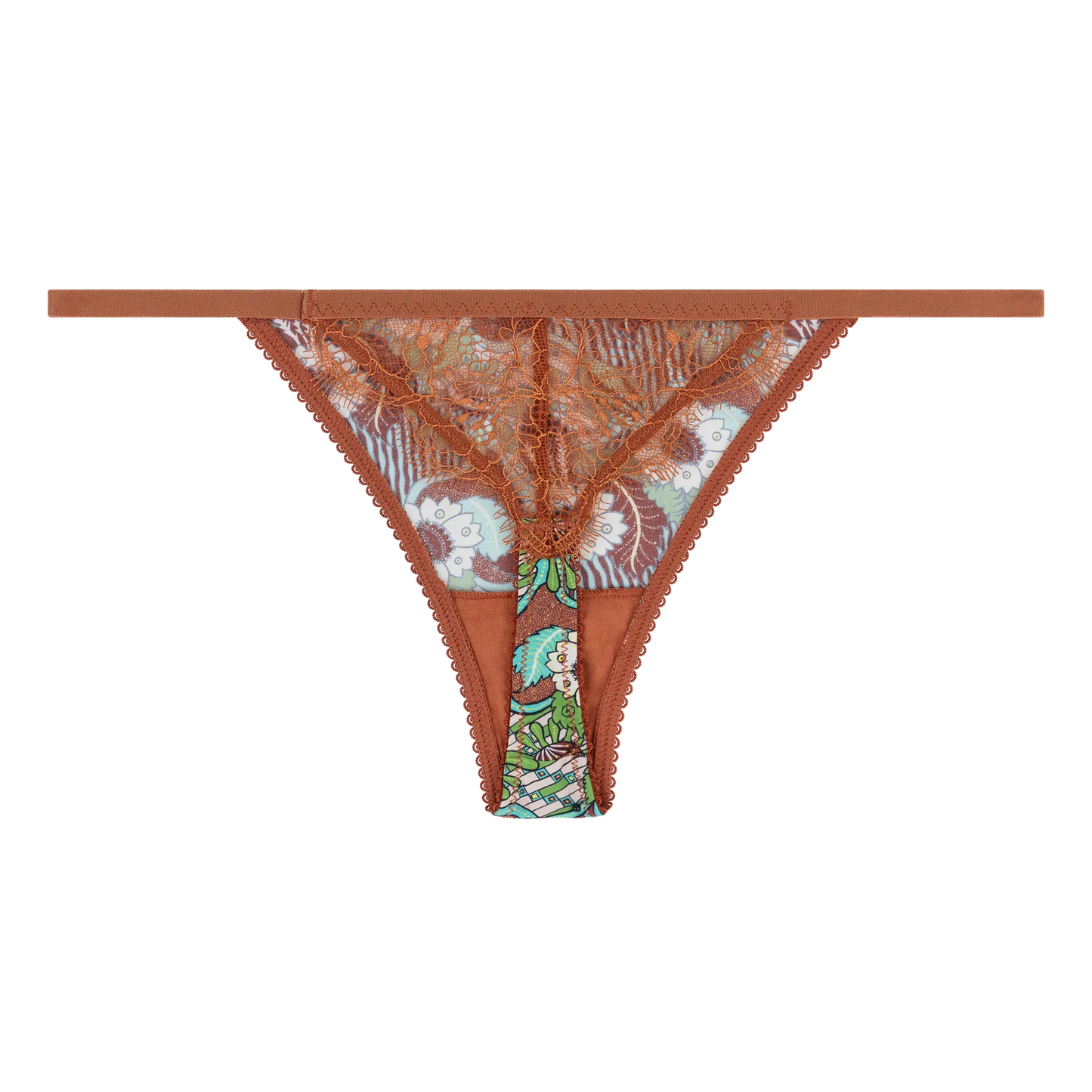Roomservice Floral Print String Briefs