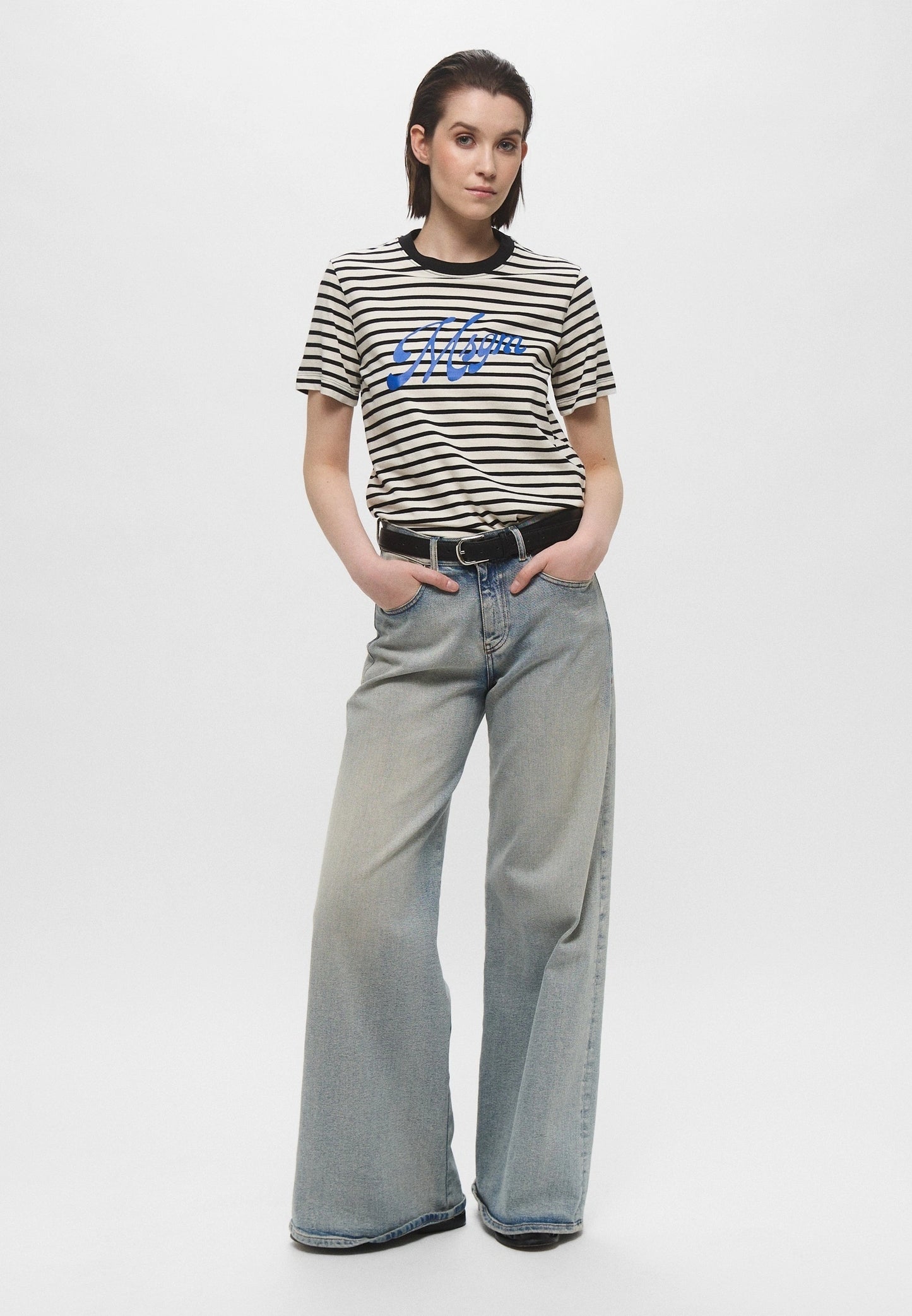 Blue Logo Stripes T-Shirt
