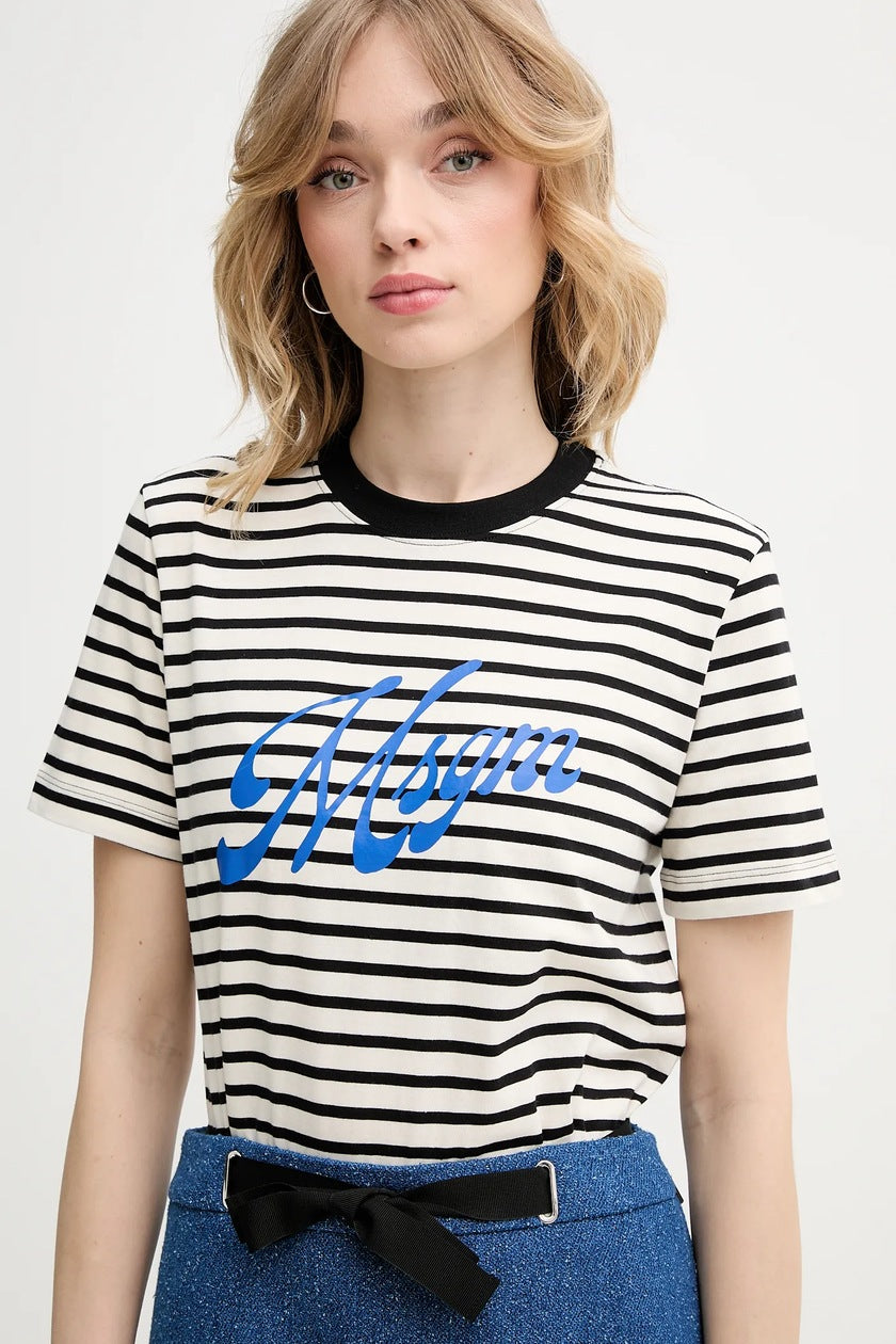 Blue Logo Stripes T-Shirt