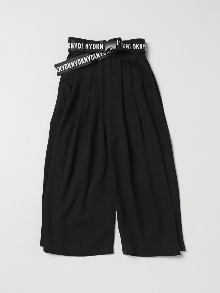 Black Viscose Cropped Trousers