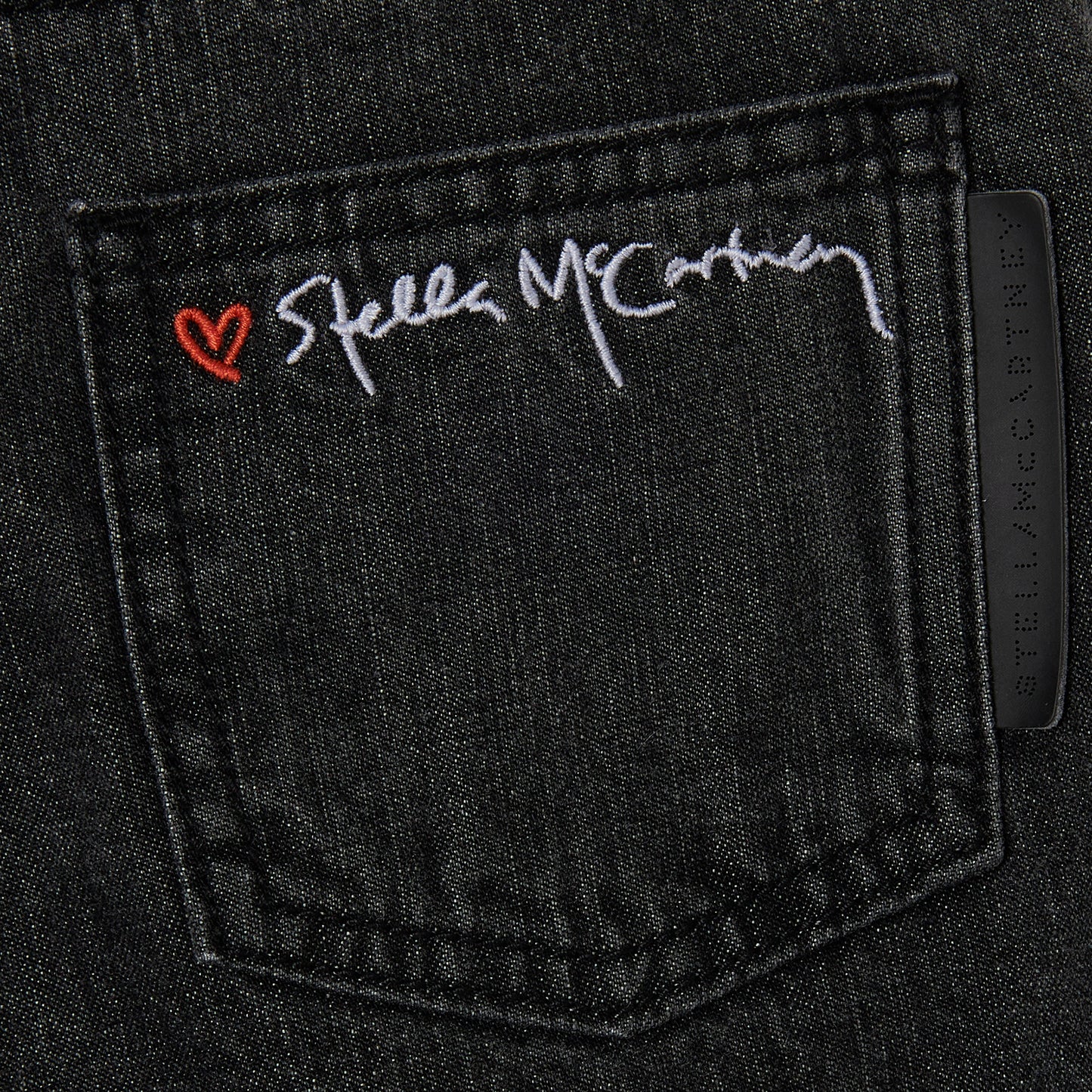 Denim Button Pants Black