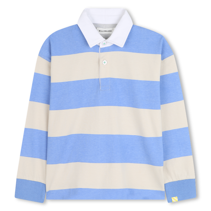Striped Long-Sleeved Polo Shirt