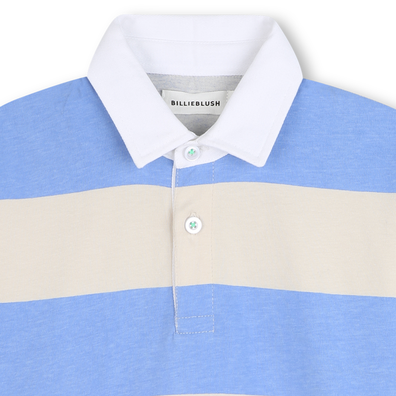 Striped Long-Sleeved Polo Shirt