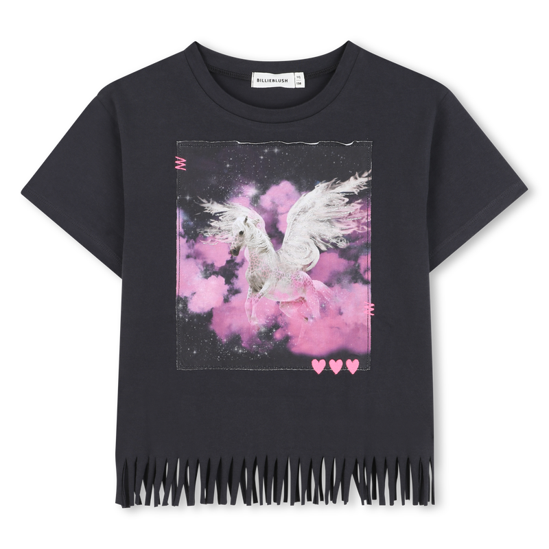 Black Fringe T-Shirt
