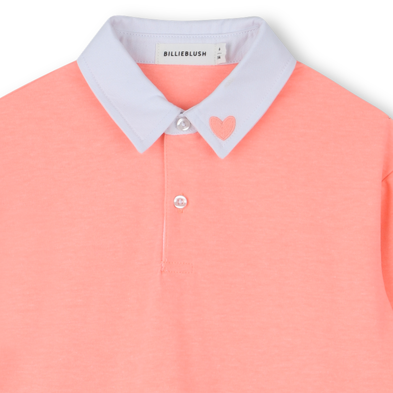 Bi-Material Peach Dress