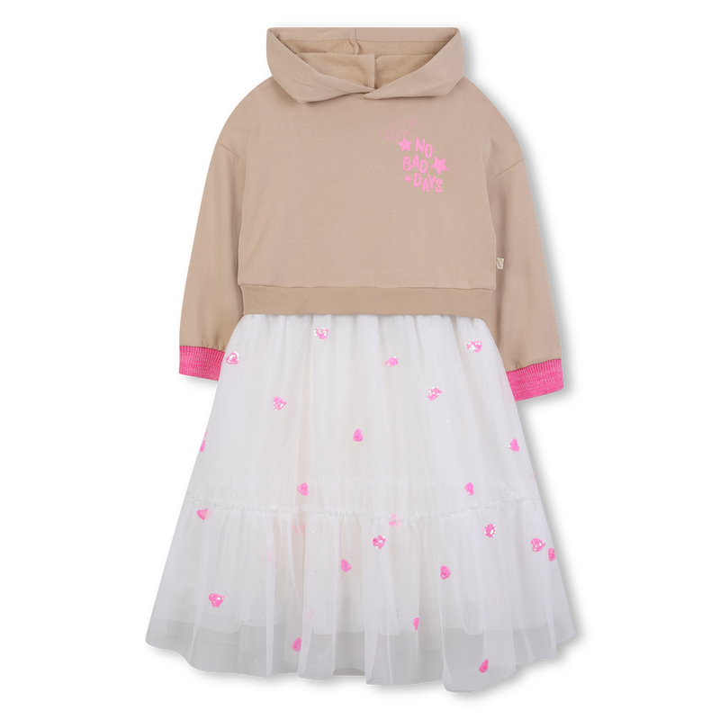 Bi-Material Hoodie Dress
