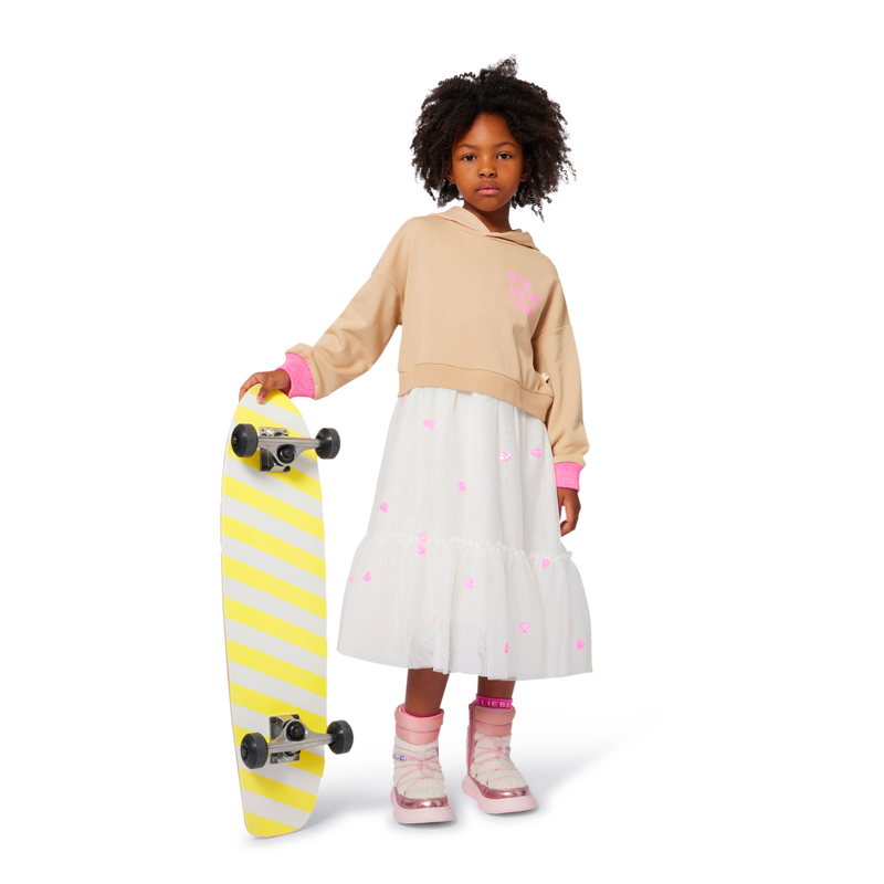 Bi-Material Hoodie Dress