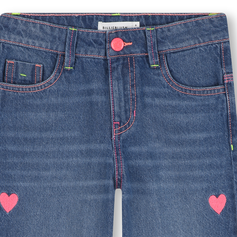 Pink Hearts Denim Pants