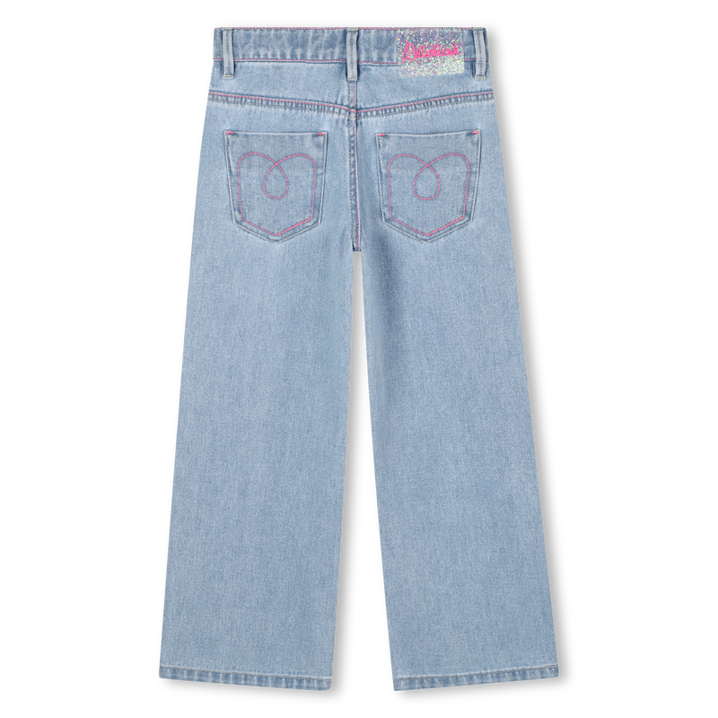 Embroidered Denim Trousers