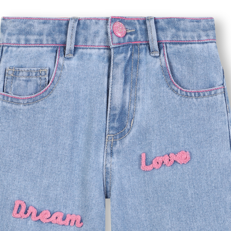 Embroidered Denim Trousers