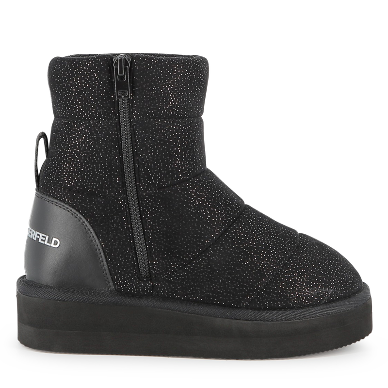 Sequined Textile Ankle Boot