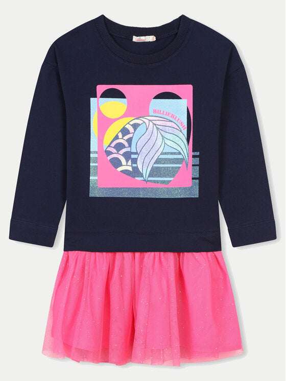 Billieblush - Рокли - Navy Blue & Pink Tulle Dress - Love|Labels
