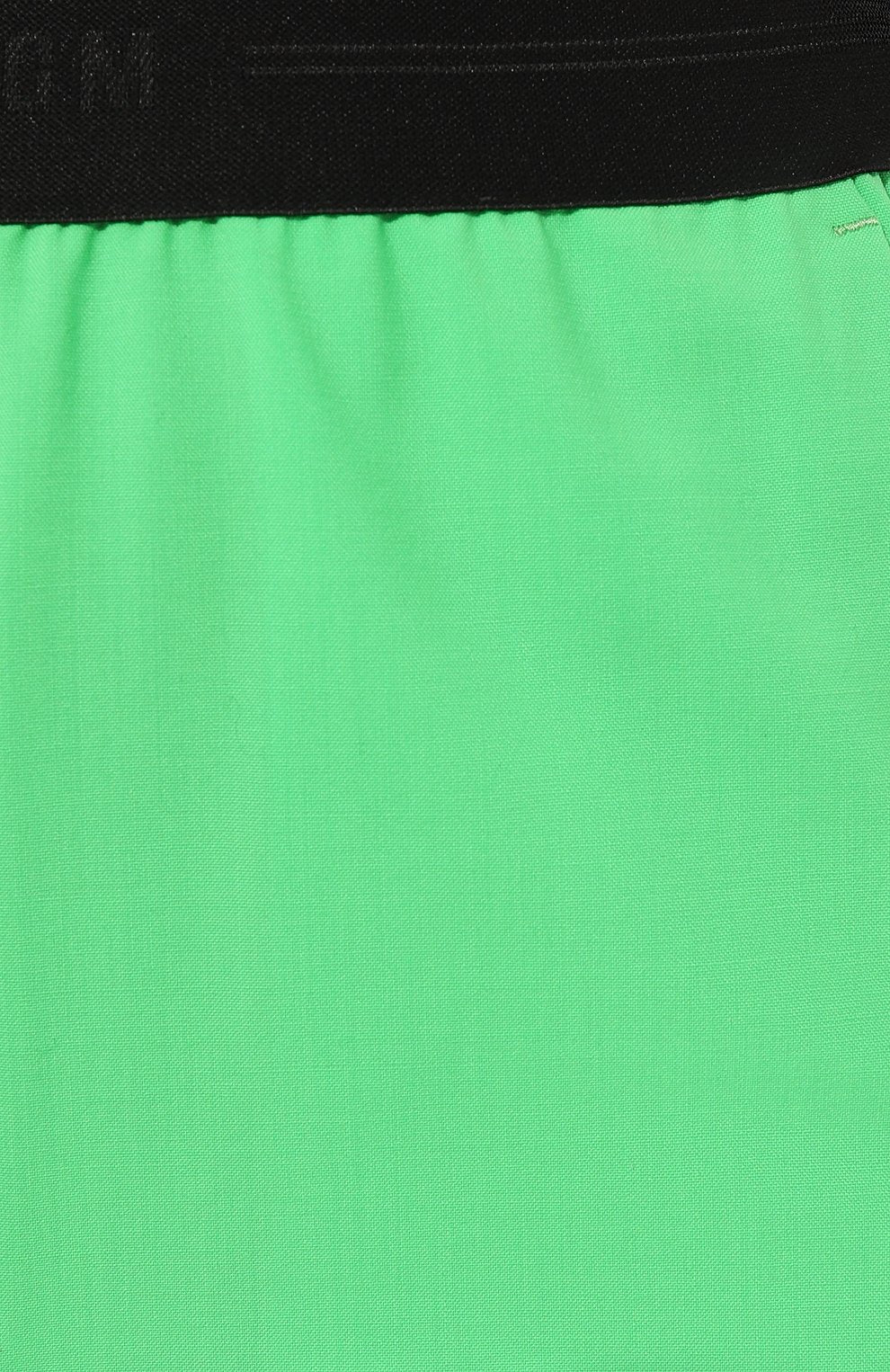 Green Logo-Waistband Shorts