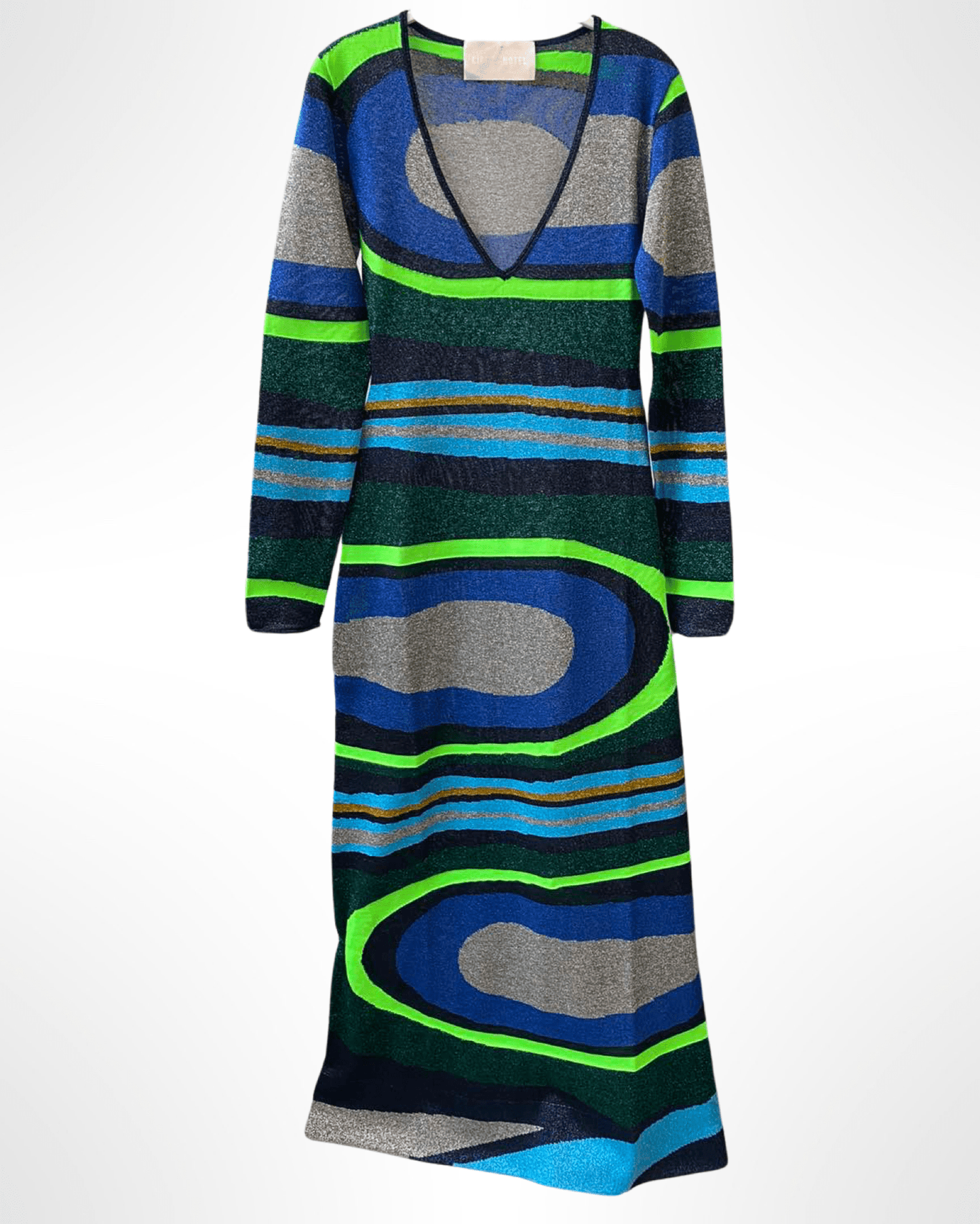 CIRCUS HOTEL - Рокли - Blue Rainbow Lurex Dress - Love|Labels