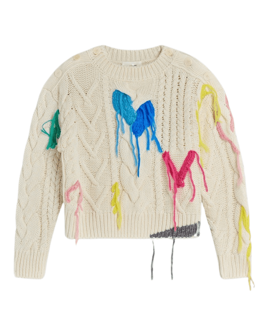 CIRCUS HOTEL - Плетиво - Braided Sweater with Embroidery - Love|Labels