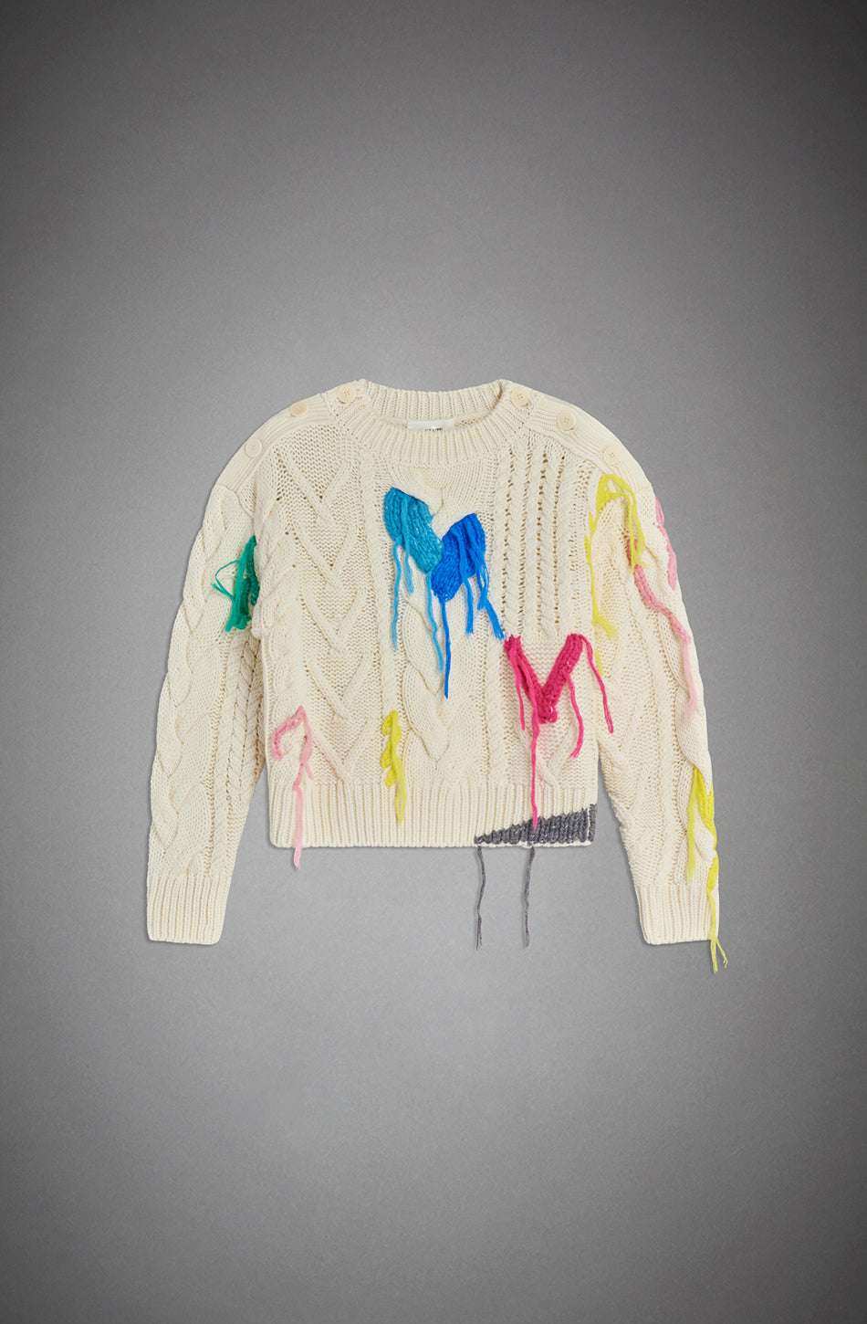 CIRCUS HOTEL - Плетиво - Braided Sweater with Embroidery - Love|Labels