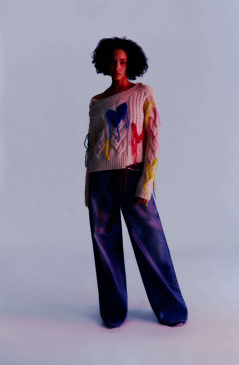 CIRCUS HOTEL - Плетиво - Braided Sweater with Embroidery - Love|Labels