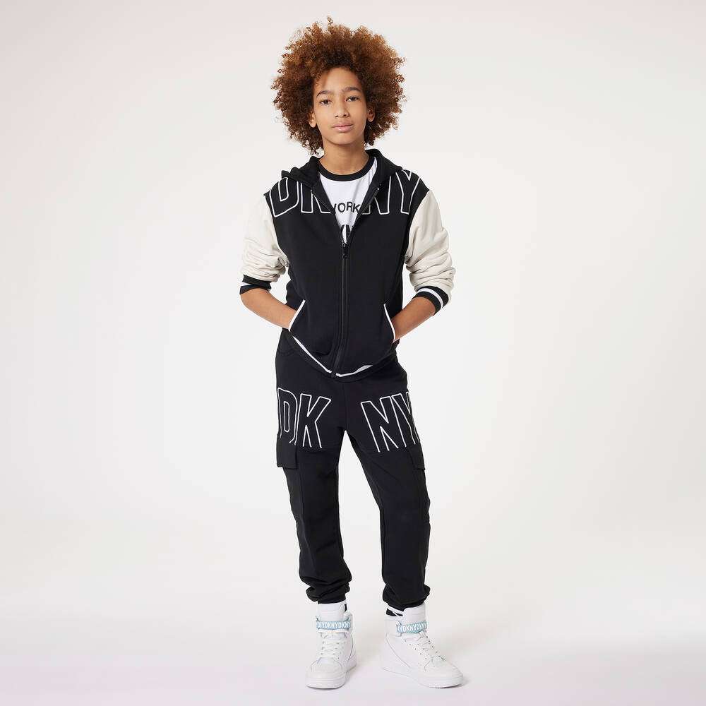 DKNY - Панталони - Black Cotton Joggers - Love|Labels