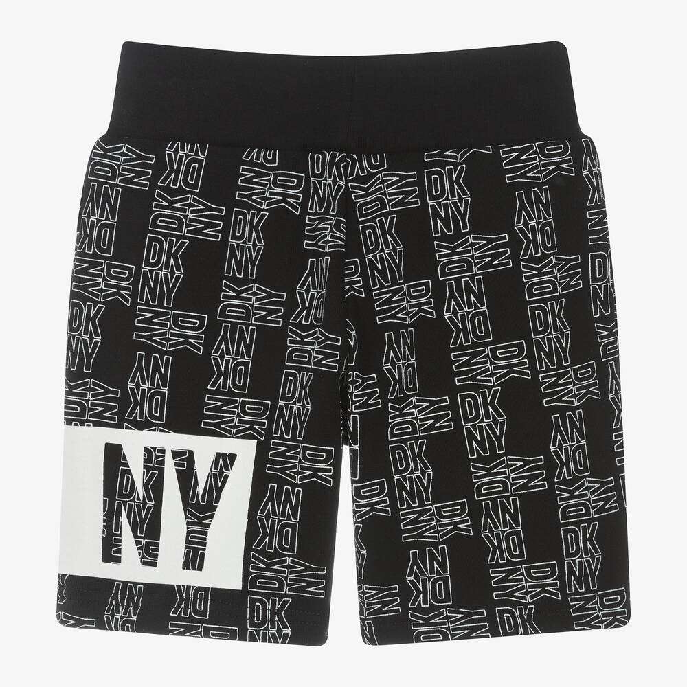 DKNY - Шорти - Black Cotton Printed Shorts - Love|Labels