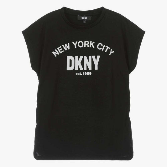 DKNY - Тениски - Black Ruched Graphic T-Shirt - Love|Labels