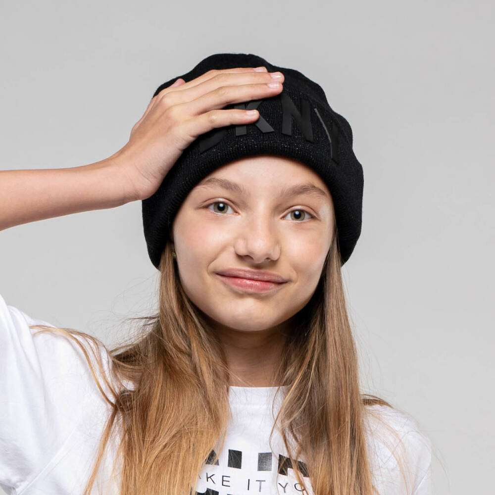 DKNY - Аксесоари - Шапки - Black Sparkly Beanie Hat - Love|Labels
