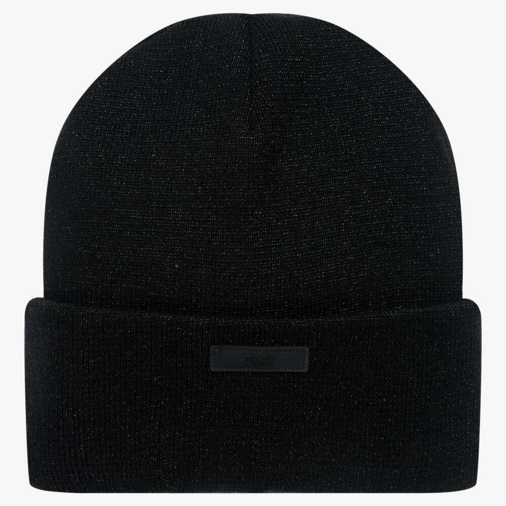 DKNY - Аксесоари - Шапки - Black Sparkly Beanie Hat - Love|Labels